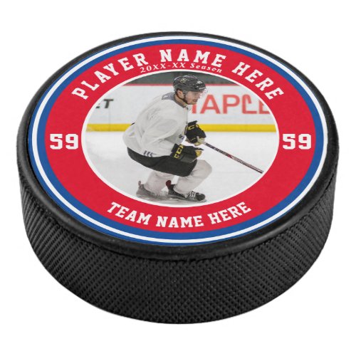 Personalized Photo  Custom Team Ice Hockey Puck