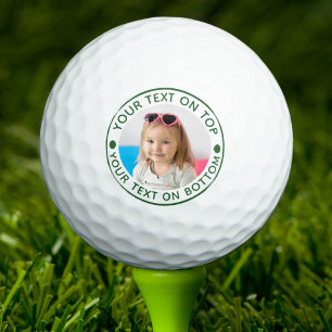 Personalized Photo Custom Text and Color Golf Balls