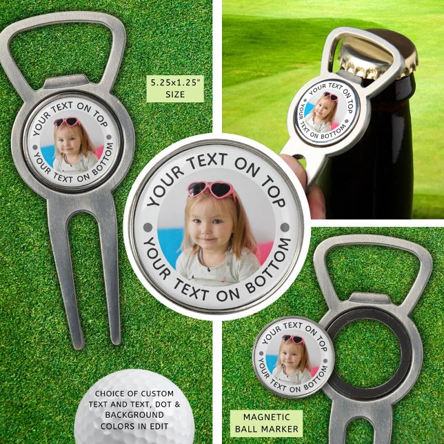 Personalized Photo Custom Text Bottle Opener Divot Tool (Creator Uploaded)
