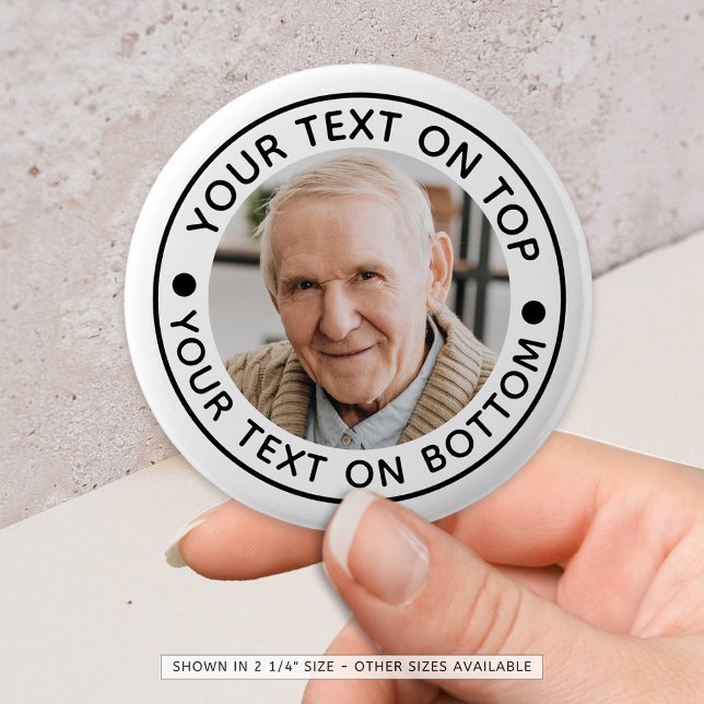 Personalized Photo Custom Text Colors Button (Creator Uploaded)