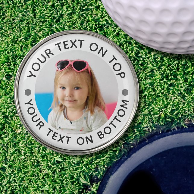 Personalized Photo Custom Text Golf Ball Marker (Creator Uploaded)