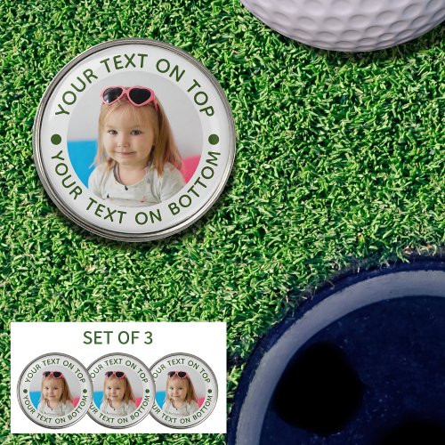Personalized Photo Custom Text Golf Ball Marker
