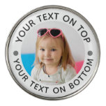 Personalized Photo Custom Text Golf Ball Marker Personalized Photo Custom Text Golf Ball Marker
