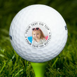 Personalized Photo Custom Text Golf Balls<br><div class="desc">Easily create a unique, personalized golf ball with your photo and custom text for the golfer enthusiast you know. NOTE: This is a small photo on a golf ball, so zoom in on your photo as much as possible. ASSISTANCE: For design assistance or if you would like coordinating items, contact...</div>