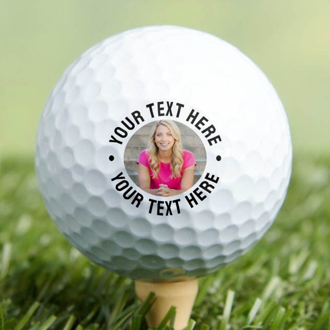 Personalized Photo Custom Text Golf Balls (Create your Own Photo Golf Balls)