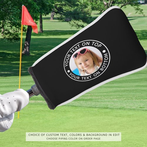 Personalized Photo Custom Text Golf Head Cover