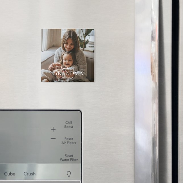 Personalized Photo & Custom Text Grandma Since -  Magnet (In Situ (Fridge))
