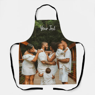 Personalized Photo & Custom Text Template  Apron