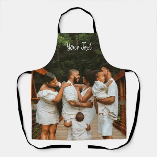 Personalized Photo  Custom Text Template  Apron