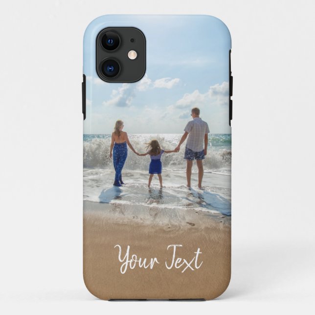 Personalized Photo & Custom Text Template Case-Mate iPhone Case (Back)