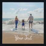 Personalized Photo & Custom Text Template  Faux Canvas Print<br><div class="desc">Create your own one of a kind design with your own personalized photos and custom text. Use your own photos and text to make it your own. Ideal photo and text template for Mother's day gifts, Father's day gifts, business products, company merchandise, corporate and office decor, home decor, memorial, pets,...</div>