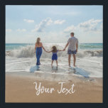 Personalized Photo & Custom Text Template  Faux Canvas Print<br><div class="desc">Create your own one of a kind design with your own personalized photos and custom text. Use your own photos and text to make it your own. Ideal photo and text template for Mother's day gifts, Father's day gifts, business products, company merchandise, corporate and office decor, home decor, memorial, pets,...</div>