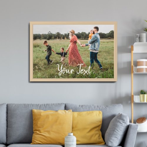Personalized Photo  Custom Text Template Framed Art