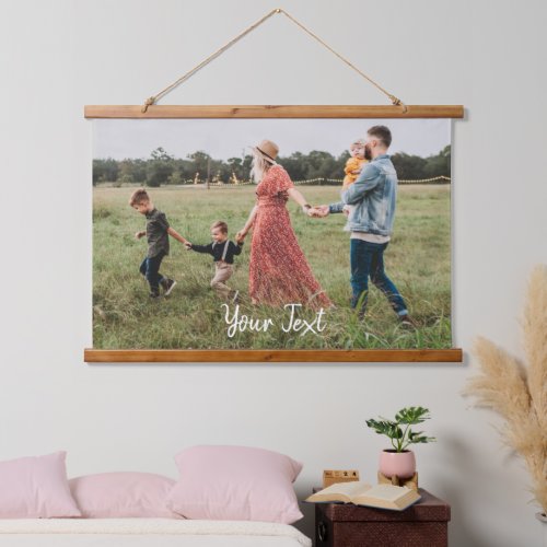 Personalized Photo  Custom Text Template Hanging Tapestry