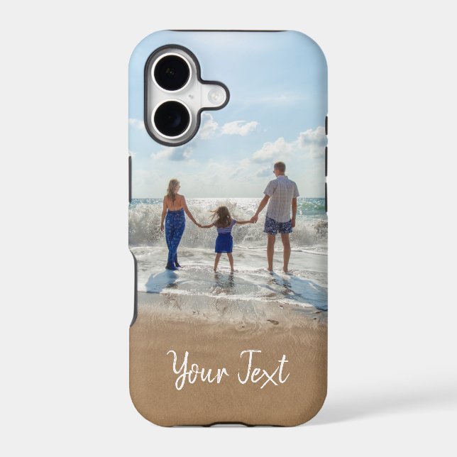Personalized Photo & Custom Text Template Iphone Case (Back)
