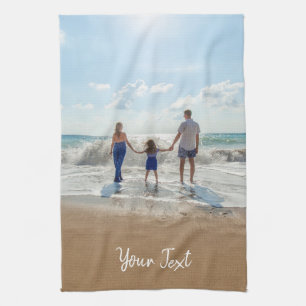 Personalized Photo & Custom Text Template Kitchen Towel