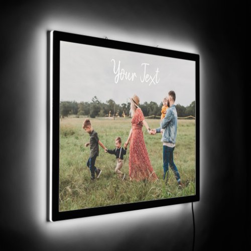 Personalized Photo  Custom Text Template LED Sign