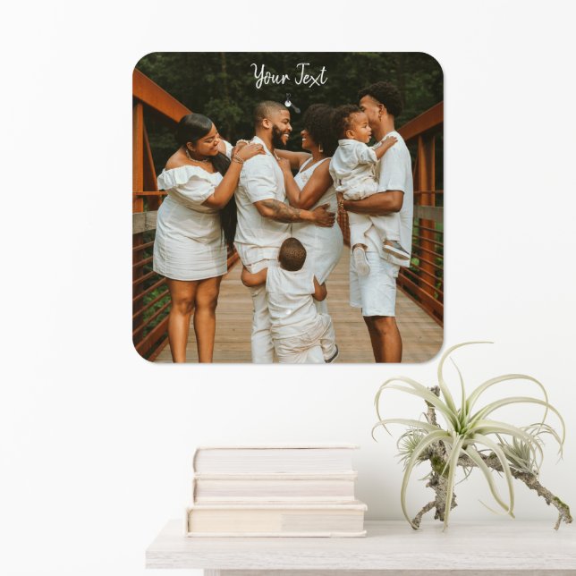 Personalized Photo & Custom Text Template  Metal Sign (In Situ(Wall))