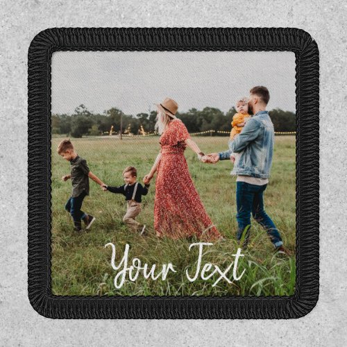 Personalized Photo  Custom Text Template Patch