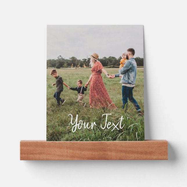 Personalized Photo & Custom Text Template Picture Ledge (Front)