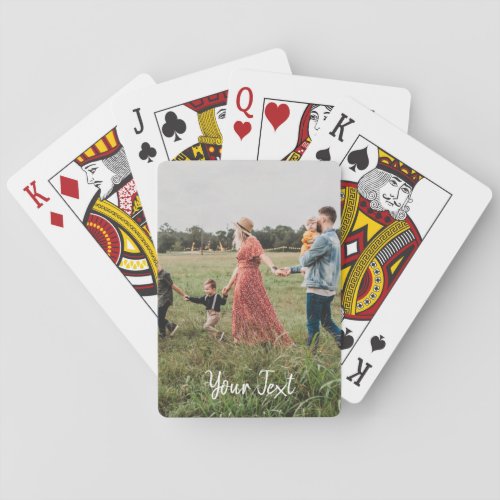 Personalized Photo  Custom Text Template Poker Cards