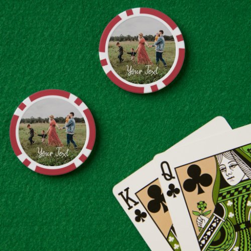 Personalized Photo  Custom Text Template Poker Chips