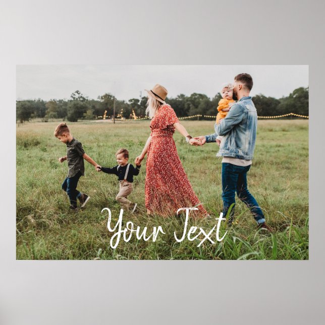 Personalized Photo & Custom Text Template Poster (Front)