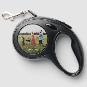 Personalized Photo & Custom Text Template Retractable Pet Leash