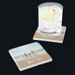 Personalized Photo & Custom Text Template Stone Coaster<br><div class="desc">Create your own one of a kind design with your own personalized photos and custom text. Use your own photos and text to make it your own. Ideal photo and text template for Mother's day gifts, Father's day gifts, business products, company merchandise, corporate and office decor, home decor, memorial, pets,...</div>