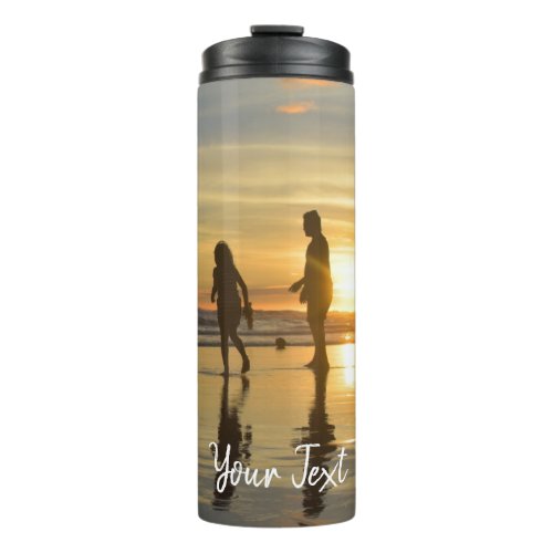 Personalized Photo  Custom Text Template   Thermal Tumbler