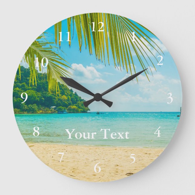 Personalized Photo Custom Text Wall Clock (Front)