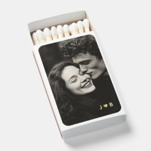 Personalized Photo Custom Wedding Favor Monogram Matchboxes