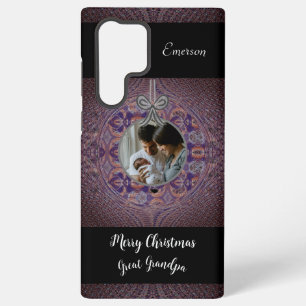 Personalized Photo Date Baby's First Christmas Samsung Galaxy S22 Ultra Case