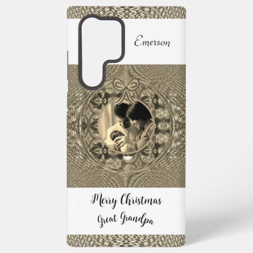 Personalized Photo Date Babys First Christmas Samsung Galaxy S22 Ultra Case