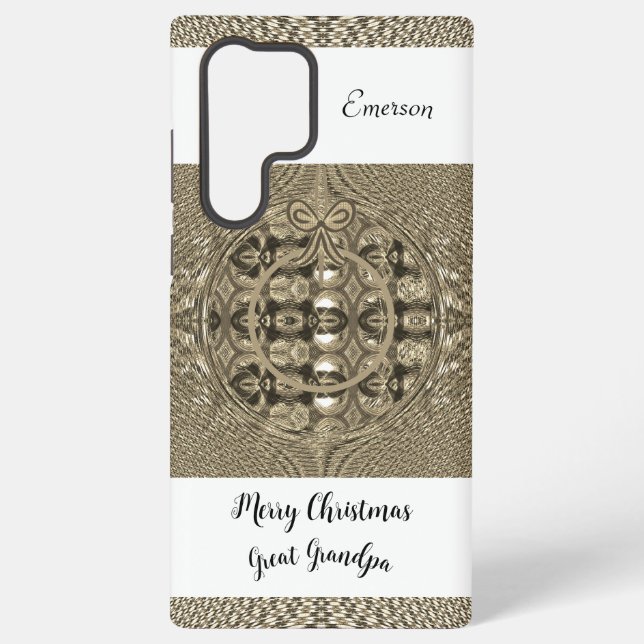 Personalized Photo Date Baby's First Christmas Samsung Galaxy Case (Back)