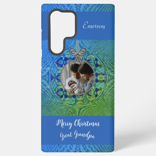 Personalized Photo Date Babys First Christmas  Samsung Galaxy S22 Ultra Case