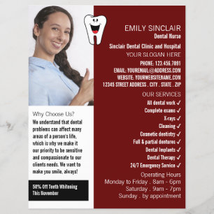 Personalized Photo, Dentistry, Dentist Advertising Flyer