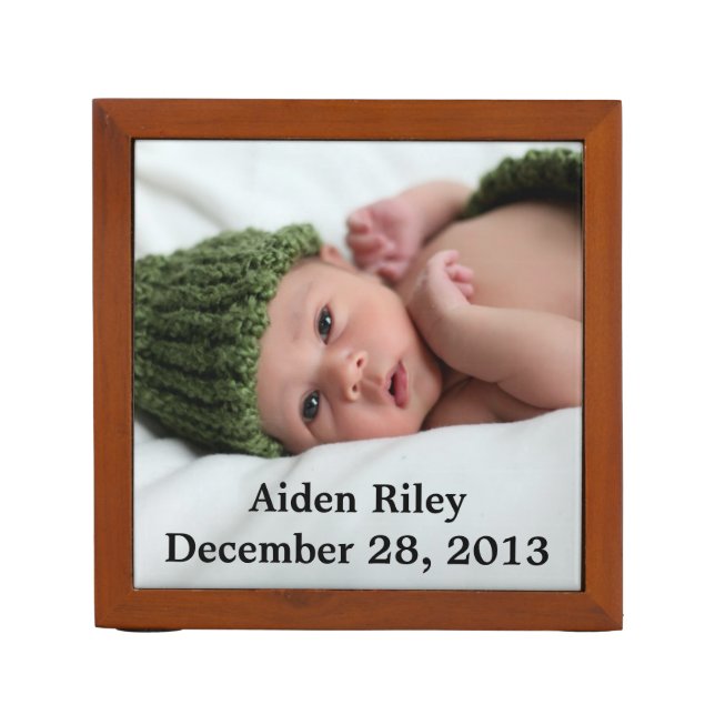 Personalized Photo Desk Organizer (Front)