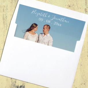 Personalized Photo Destination Wedding Event Envelope Liner