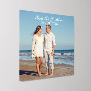 Personalized Photo Destination Wedding Event Peel And Stick Photo Tile