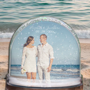 Personalized Photo Destination Wedding Event Snow Globe