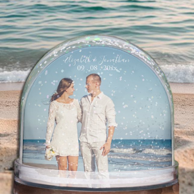 Personalized Photo Destination Wedding Event Snow Globe (Creator Uploaded)