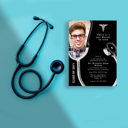 Personalized Photo Doctor Graduation Invitation