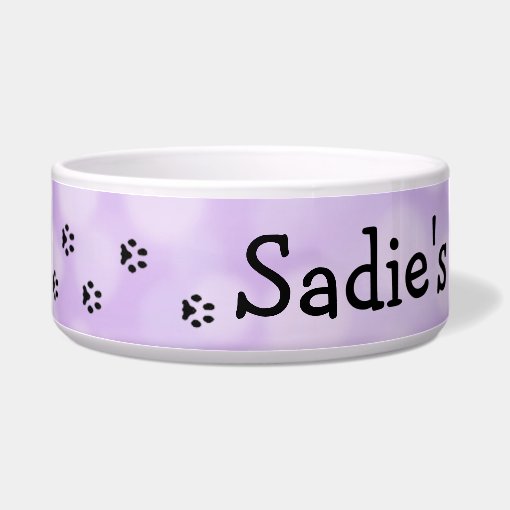Personalized Photo Dog Bowl Purple Zazzle