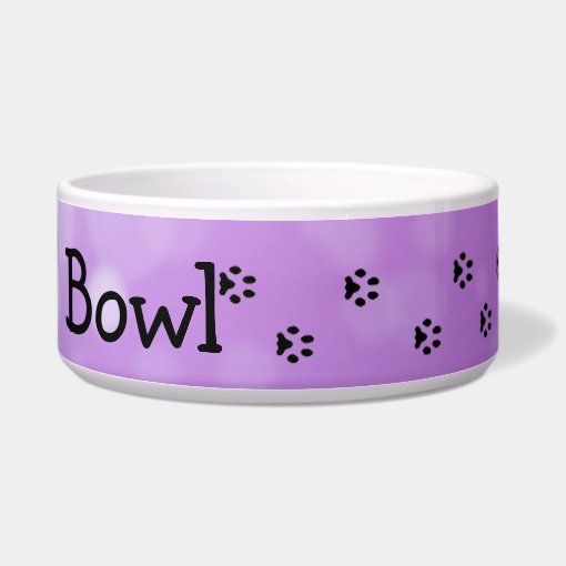 Personalized Photo Dog Bowl Purple Zazzle