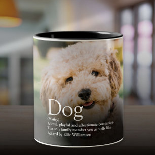 Personalized Photo Dog Definition Two-Tone Coffee Mug