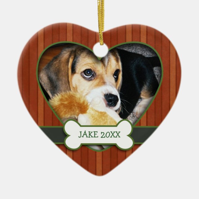 Personalized Photo Dog Ornament (Front)