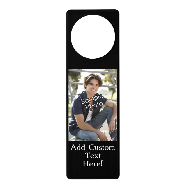 Personalized Photo Door Sign Doorknob Hanger (Front)
