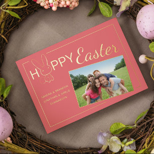 Personalized Photo Easter Bunny Greeting Card