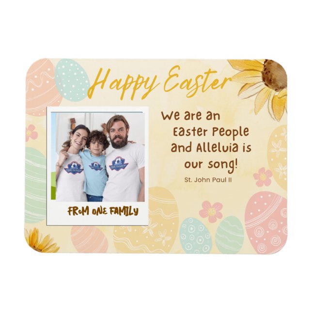 Personalized Photo Easter Magnet (Horizontal)